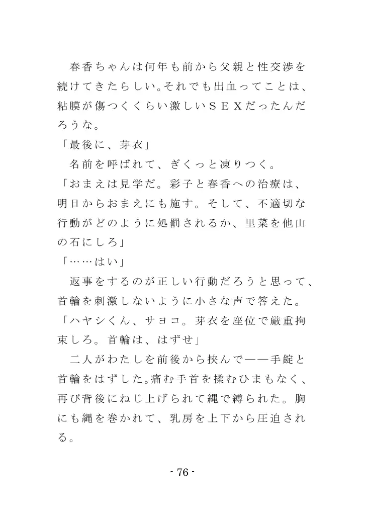 強●入院マゾ馴致（前編）〜絶海の孤島で繰り広げられる集団調教劇 76ページ