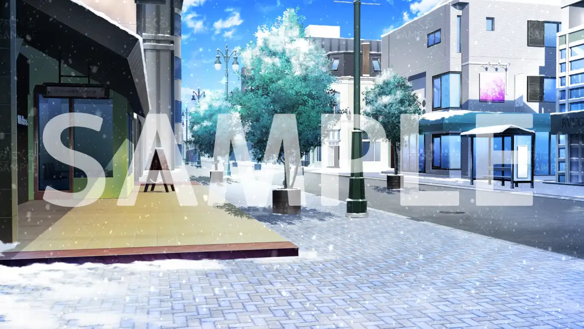 みにくる動く背景CG素材集『雪の日編』part01 1ページ