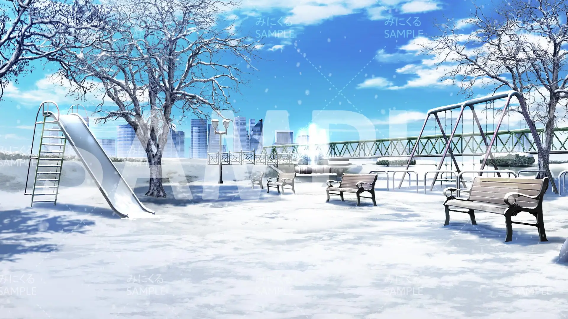 みにくる動く背景CG素材集『雪の日編』part01 3ページ