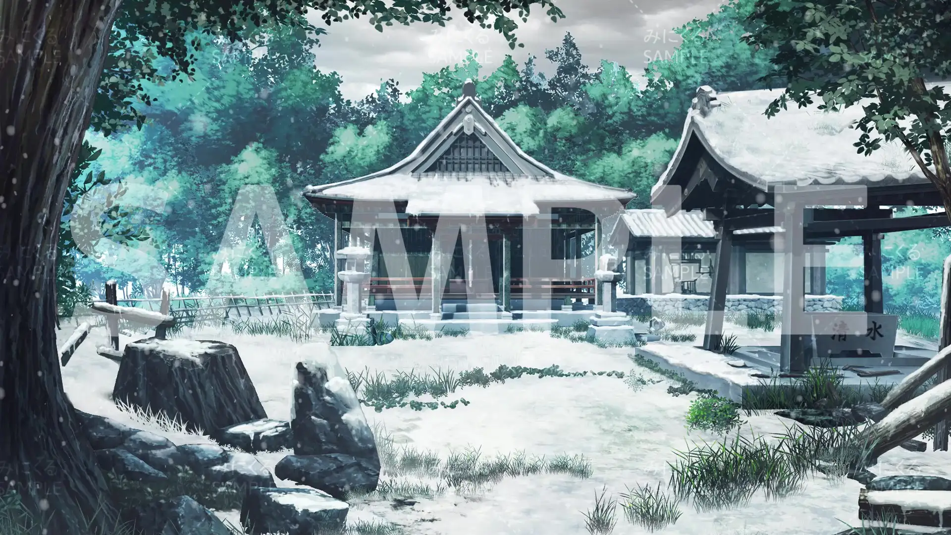 みにくる動く背景CG素材集『雪の日編』part01 4ページ