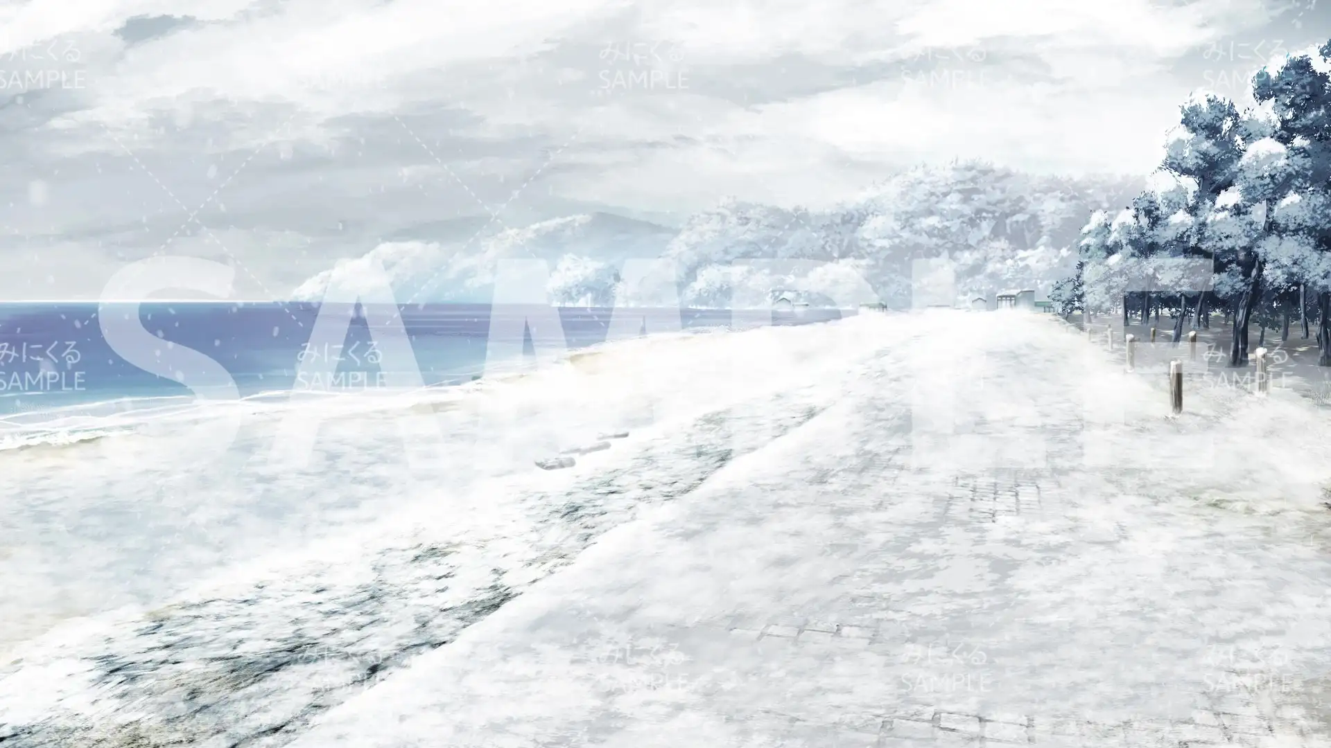 みにくる動く背景CG素材集『雪の日編』part01 5ページ