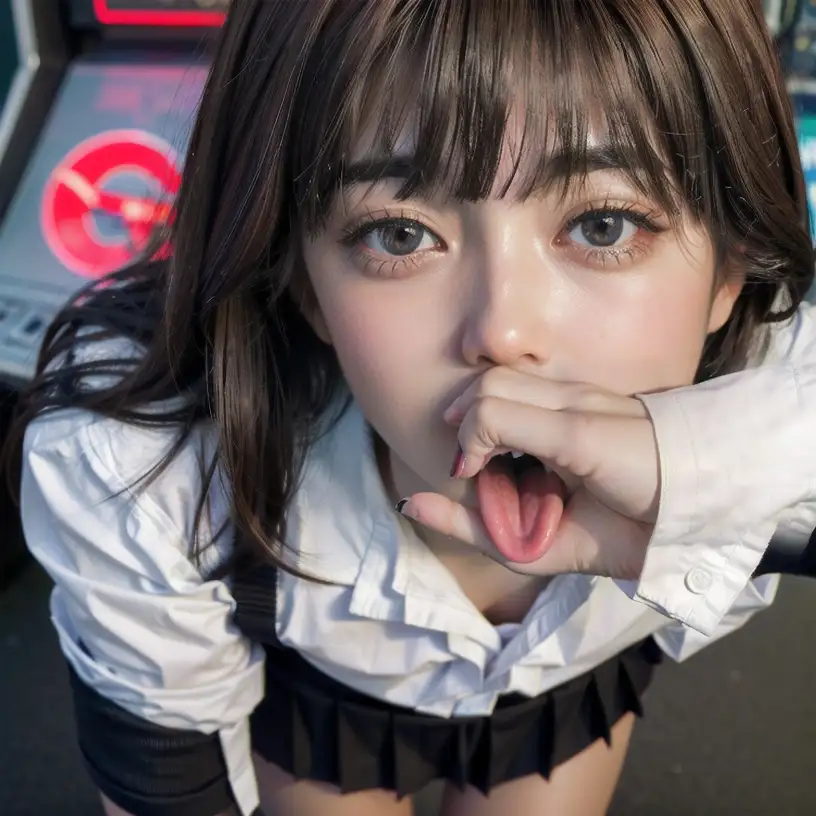 円光待ちJ●にいやらしく誘惑されるCG集 3ページ