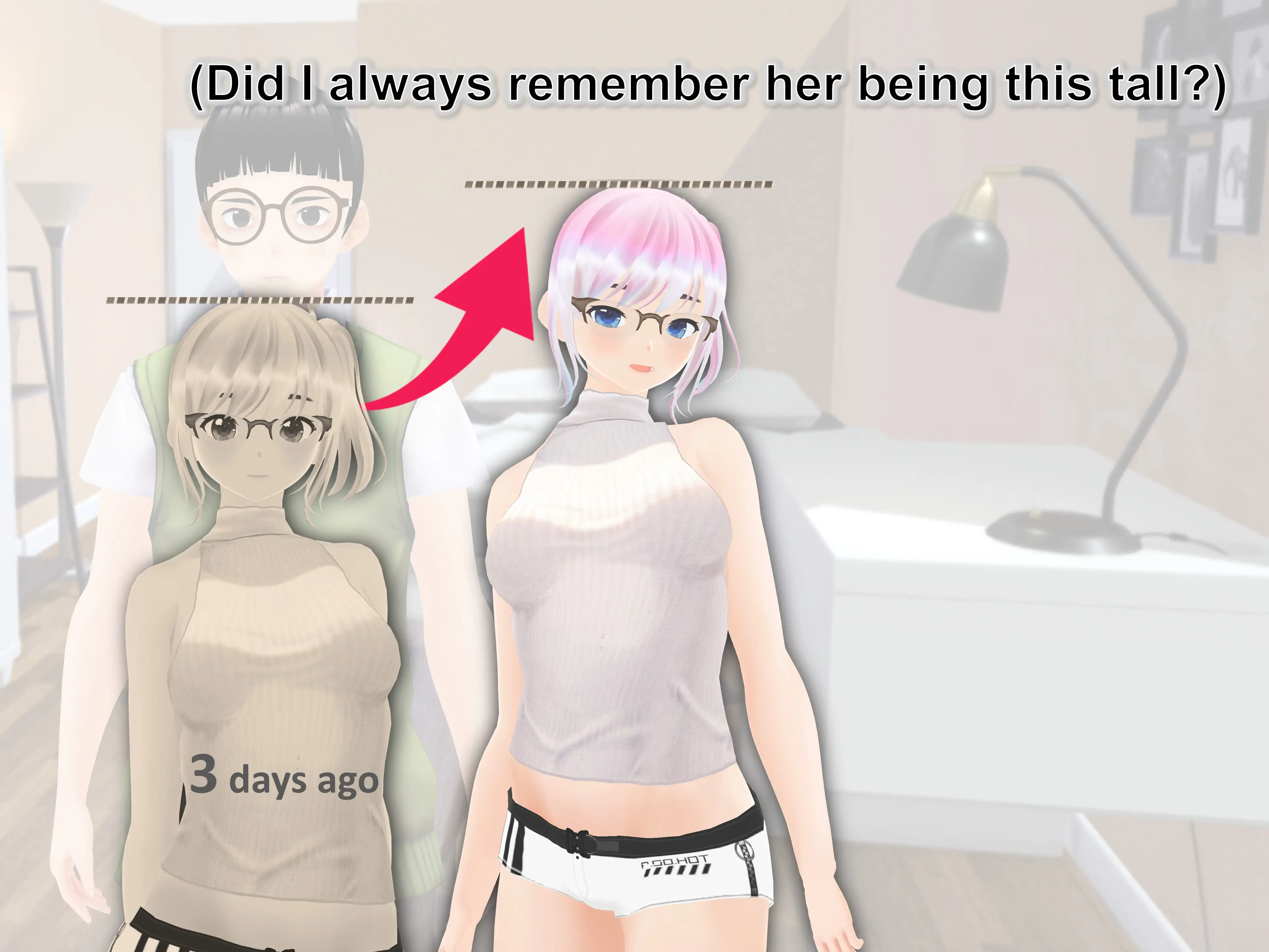 Outgrowing only girls， Overtake boys， Growth sound. Home tutor Arc 14ページ