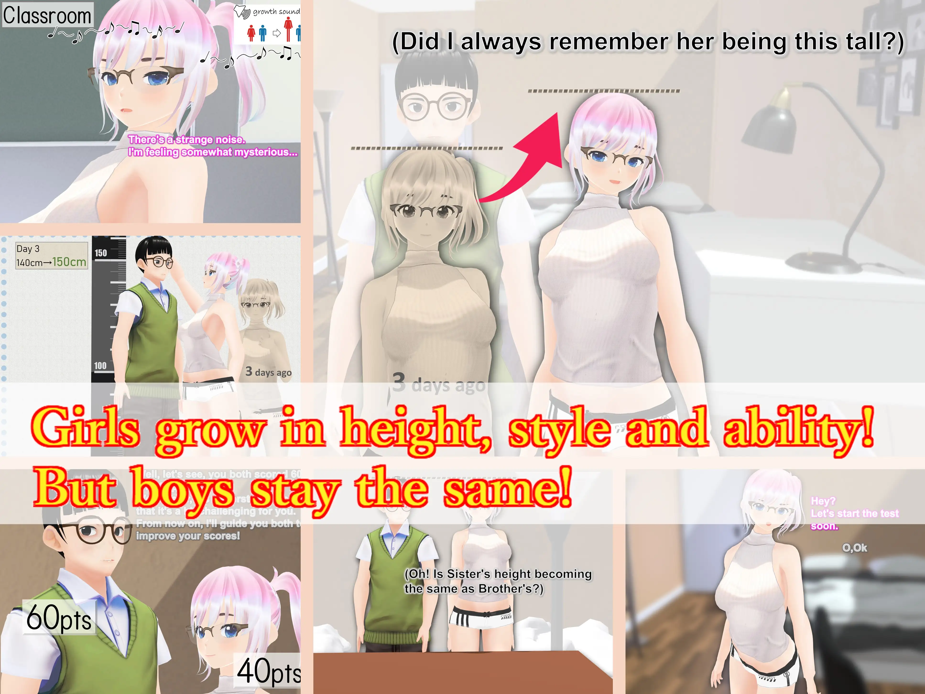 Outgrowing only girls， Overtake boys， Growth sound. Home tutor Arc 33ページ