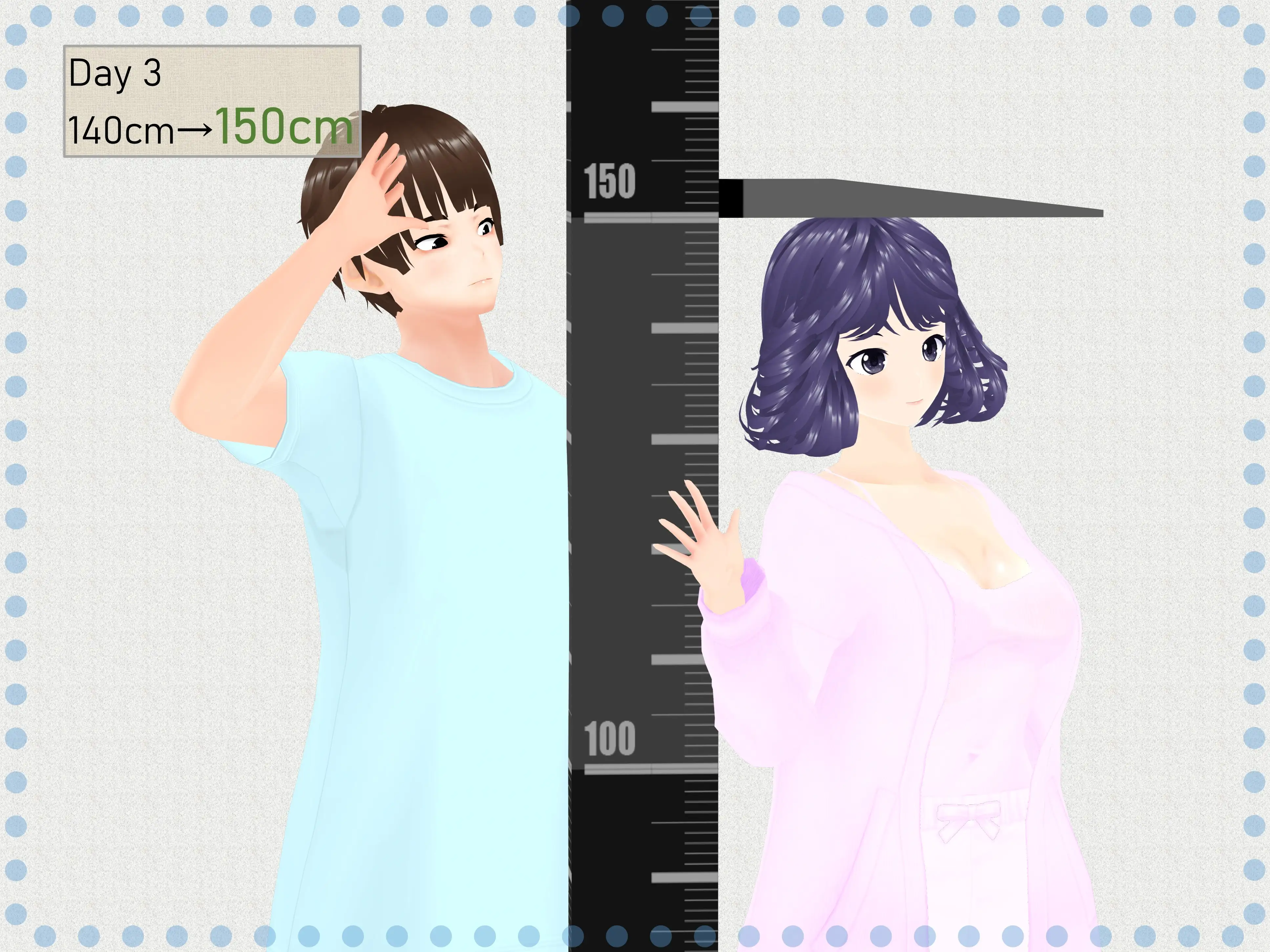 Outgrowing only girls， Overtake boys， Growth sound. Visiting the friend Arc 18ページ