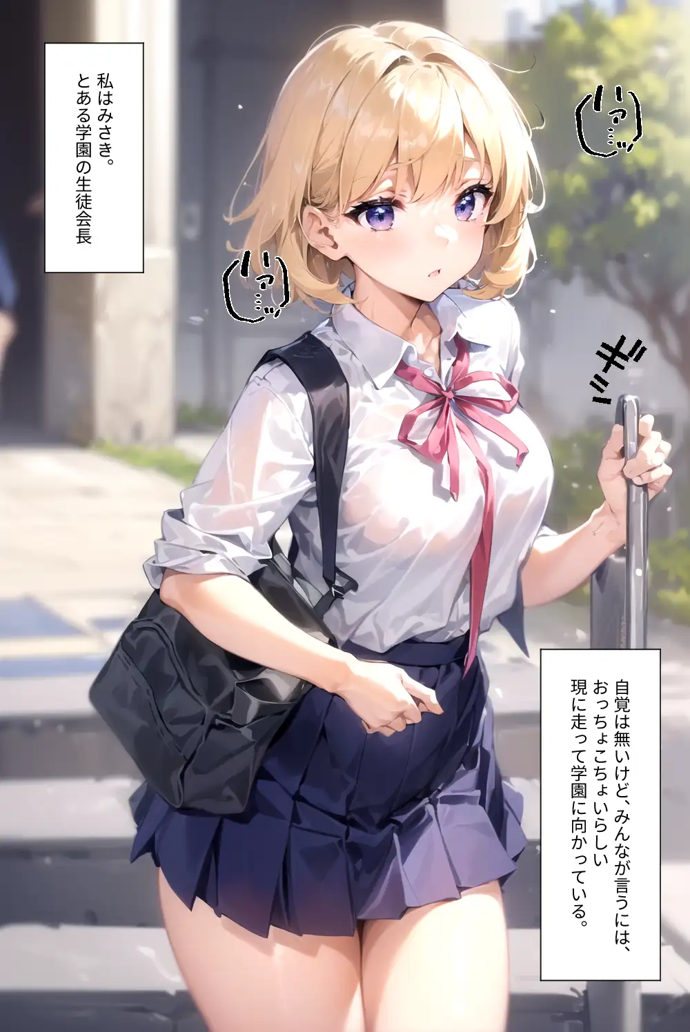 とある学園の生徒会長 〜ヤンキーにド変態調教されてドМ露出狂と化す〜 1ページ