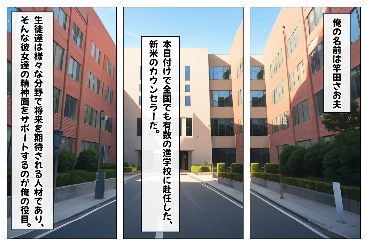 JKハーレム学園〜ハメてもハメても終わらない女子校生だらけのハーレム中出し学園生活〜【1ぺージ1コマのマンガ風完全ストーリー】 2ページ