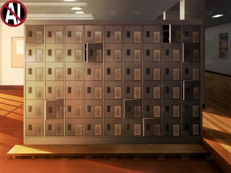 みにくる背景CG素材集『学園編』part11（Boost下駄箱） 2ページ