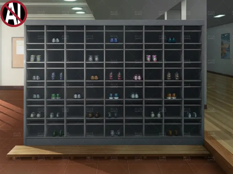 みにくる背景CG素材集『学園編』part11（Boost下駄箱） 7ページ