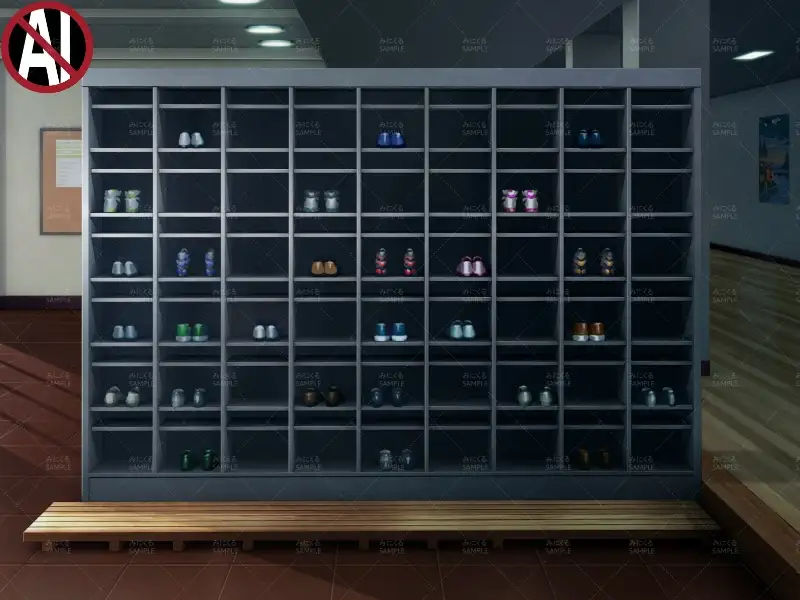 みにくる背景CG素材集『学園編』part11（Boost下駄箱） 13ページ