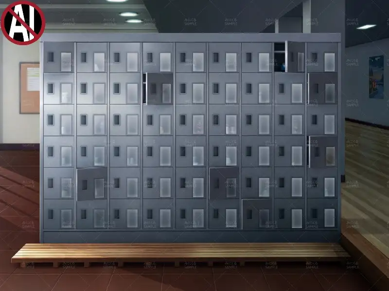 みにくる背景CG素材集『学園編』part11（Boost下駄箱） 19ページ