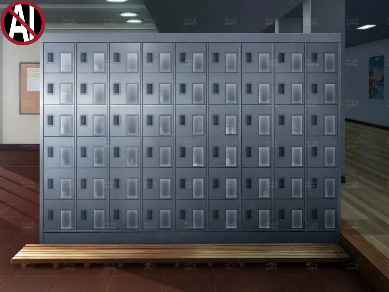 みにくる背景CG素材集『学園編』part11（Boost下駄箱） 21ページ