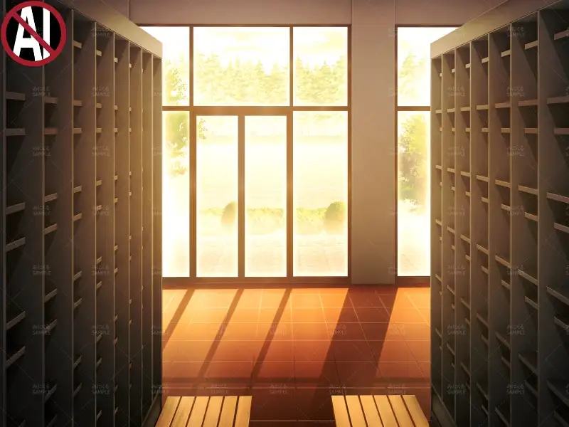 みにくる背景CG素材集『学園編』part11（Boost下駄箱） 22ページ