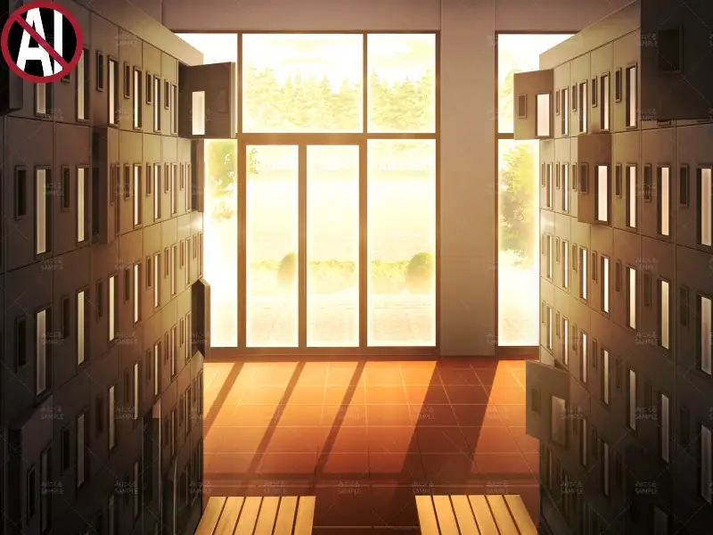 みにくる背景CG素材集『学園編』part11（Boost下駄箱） 23ページ