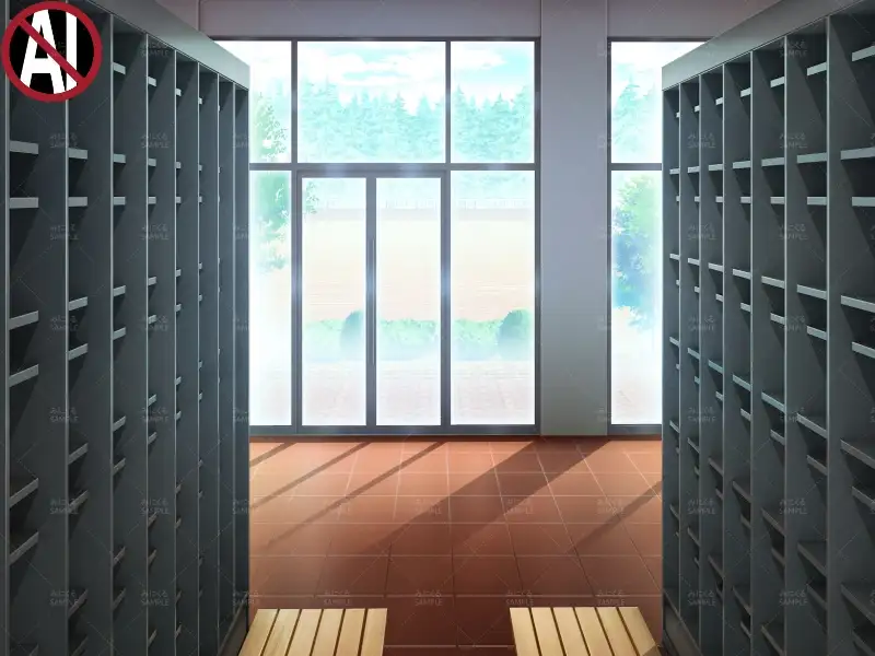 みにくる背景CG素材集『学園編』part11（Boost下駄箱） 28ページ