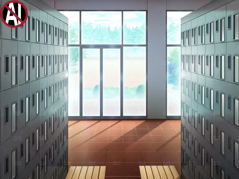 みにくる背景CG素材集『学園編』part11（Boost下駄箱） 30ページ