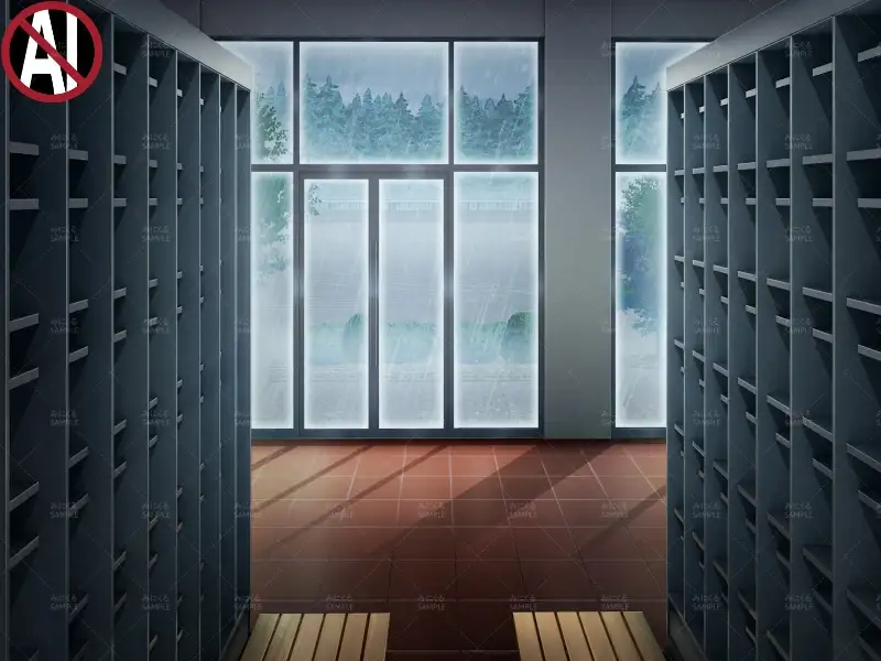 みにくる背景CG素材集『学園編』part11（Boost下駄箱） 34ページ