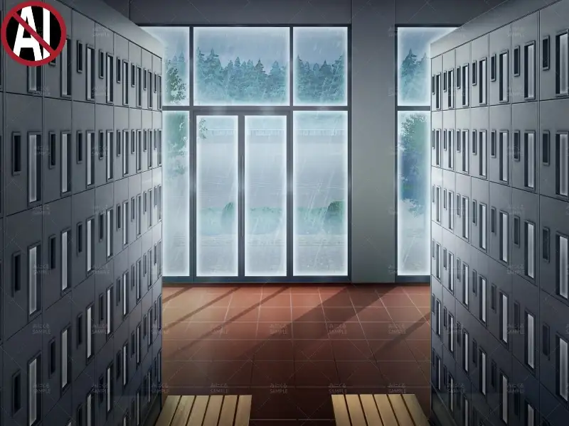 みにくる背景CG素材集『学園編』part11（Boost下駄箱） 36ページ