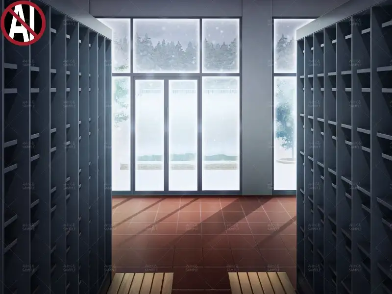 みにくる背景CG素材集『学園編』part11（Boost下駄箱） 40ページ