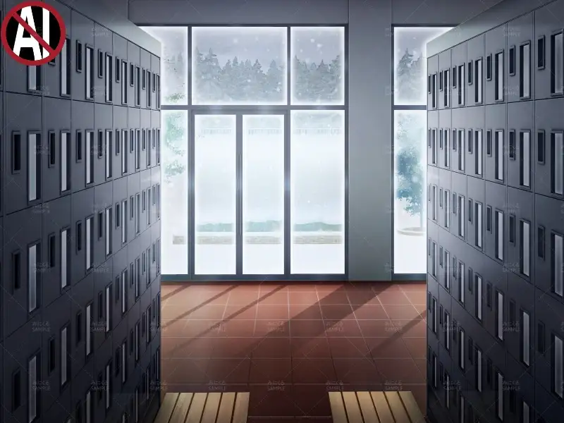 みにくる背景CG素材集『学園編』part11（Boost下駄箱） 42ページ