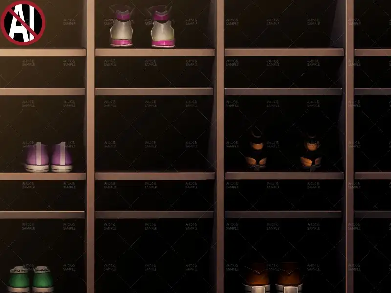 みにくる背景CG素材集『学園編』part11（Boost下駄箱） 43ページ