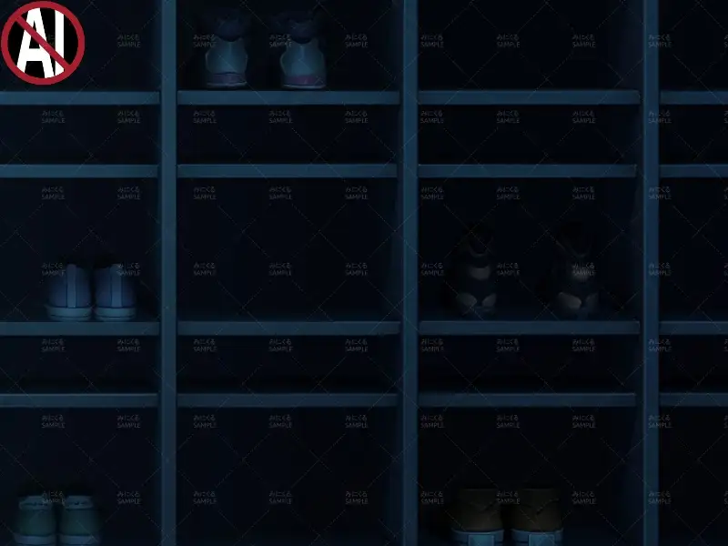 みにくる背景CG素材集『学園編』part11（Boost下駄箱） 46ページ