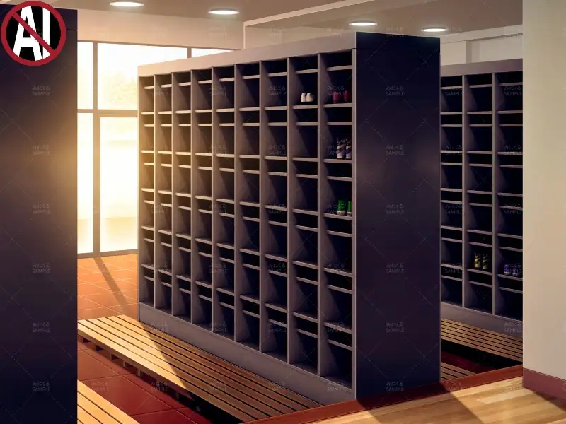 みにくる背景CG素材集『学園編』part11（Boost下駄箱） 52ページ