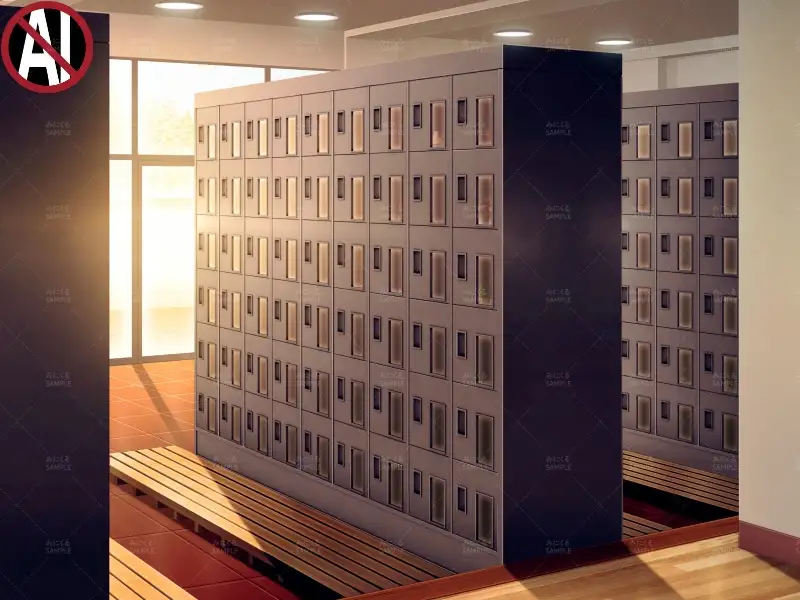 みにくる背景CG素材集『学園編』part11（Boost下駄箱） 53ページ