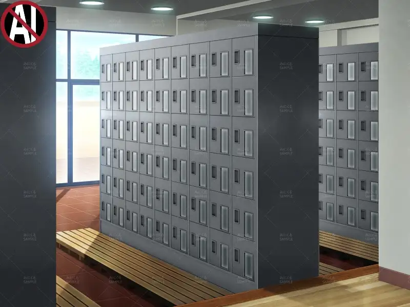 みにくる背景CG素材集『学園編』part11（Boost下駄箱） 57ページ