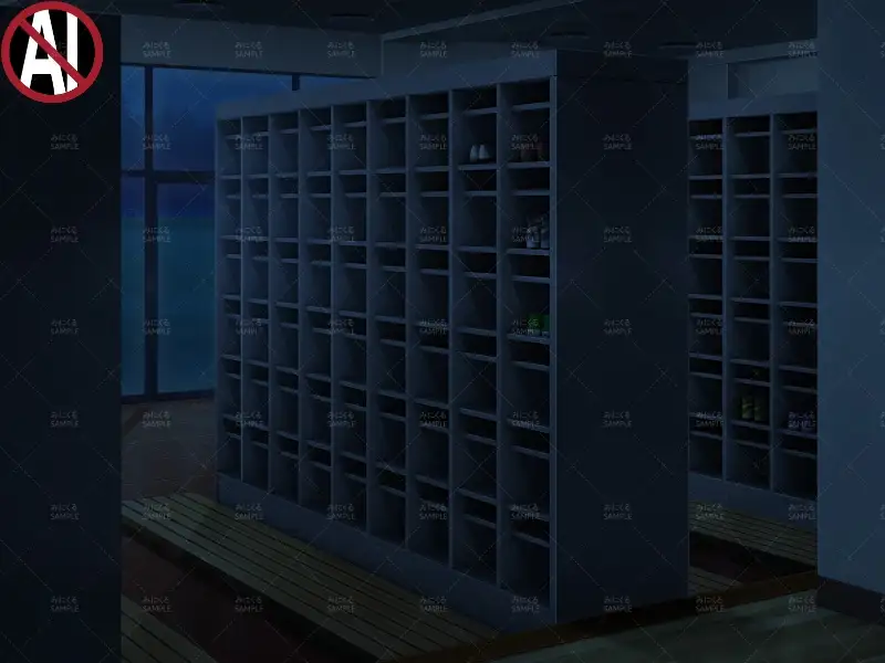 みにくる背景CG素材集『学園編』part11（Boost下駄箱） 58ページ