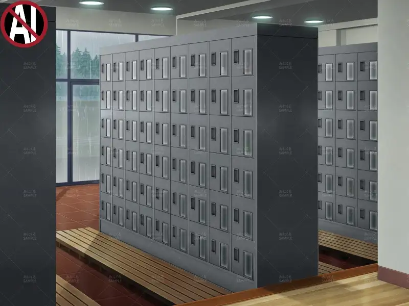 みにくる背景CG素材集『学園編』part11（Boost下駄箱） 61ページ