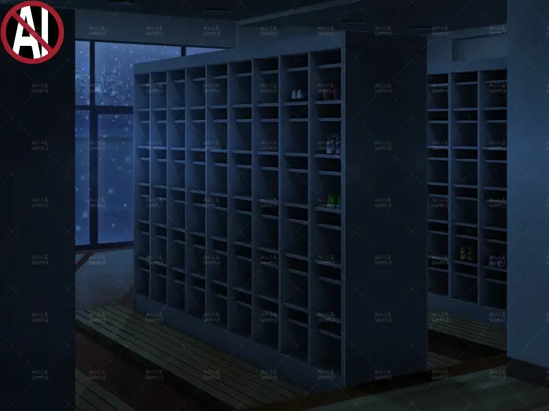 みにくる背景CG素材集『学園編』part11（Boost下駄箱） 62ページ