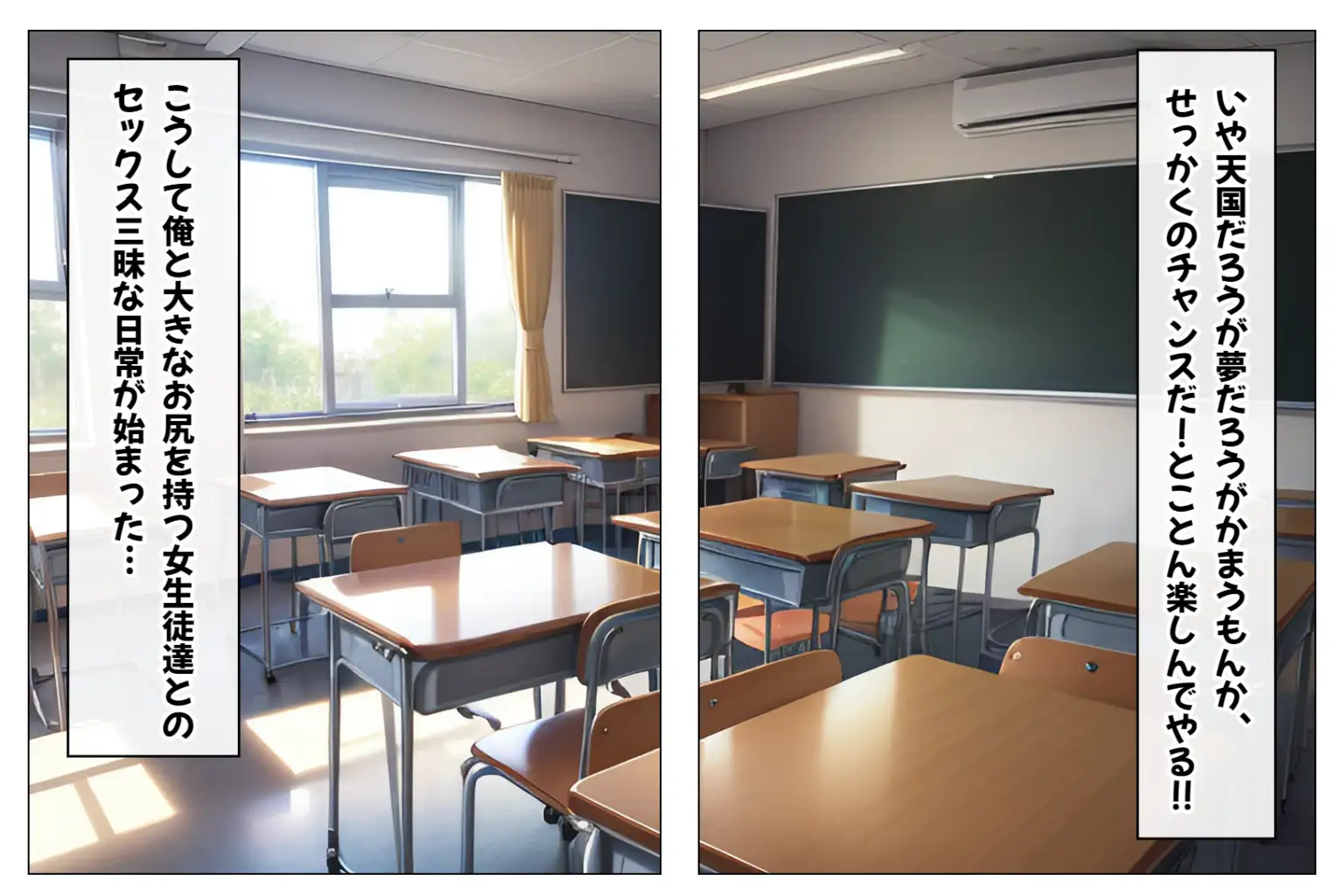 デカ尻ハーレム学園〜ハメてもハメても終わらない巨尻女子校生だらけのハーレム学園生活〜【1ぺージ1コマのマンガ風完全ストーリー】 11ページ