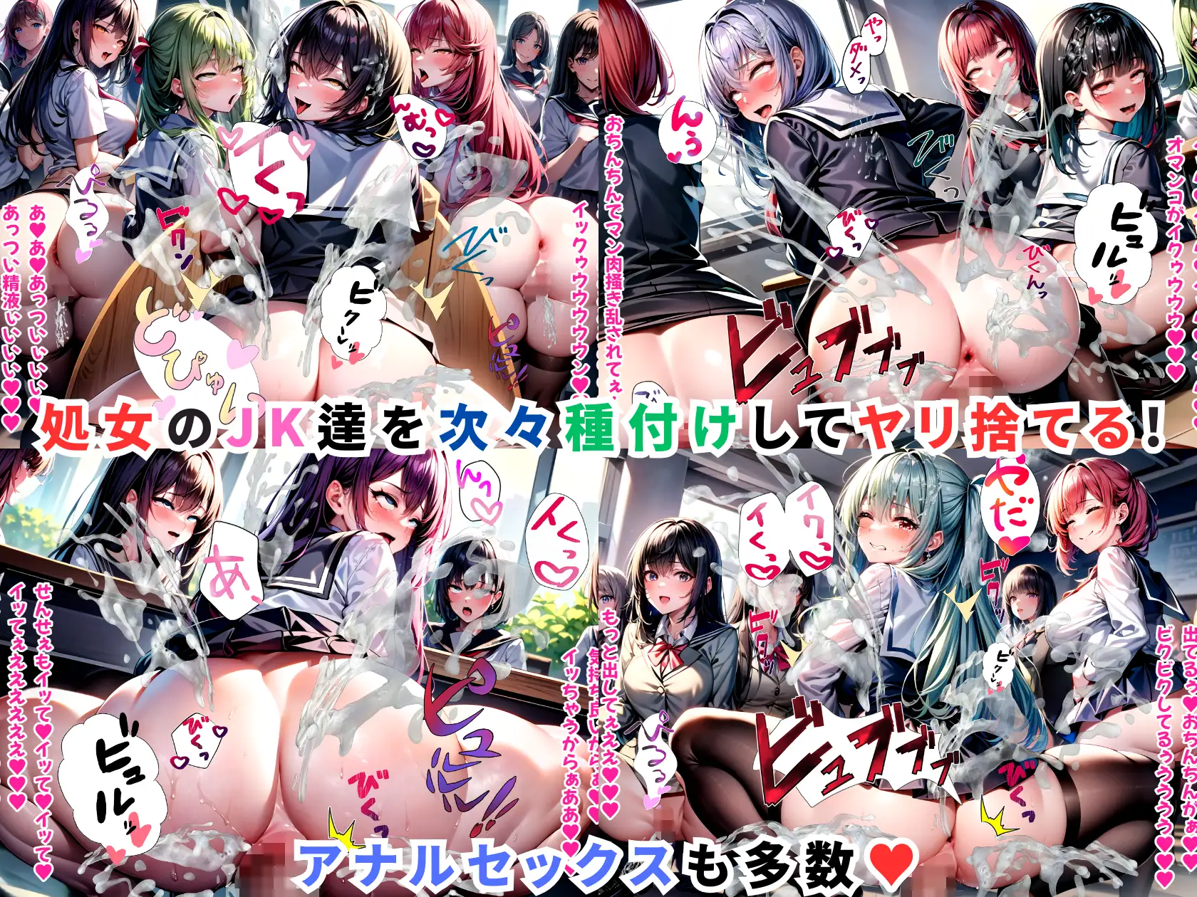 デカ尻ハーレム学園〜ハメてもハメても終わらない巨尻女子校生だらけのハーレム学園生活〜【1ぺージ1コマのマンガ風完全ストーリー】 66ページ