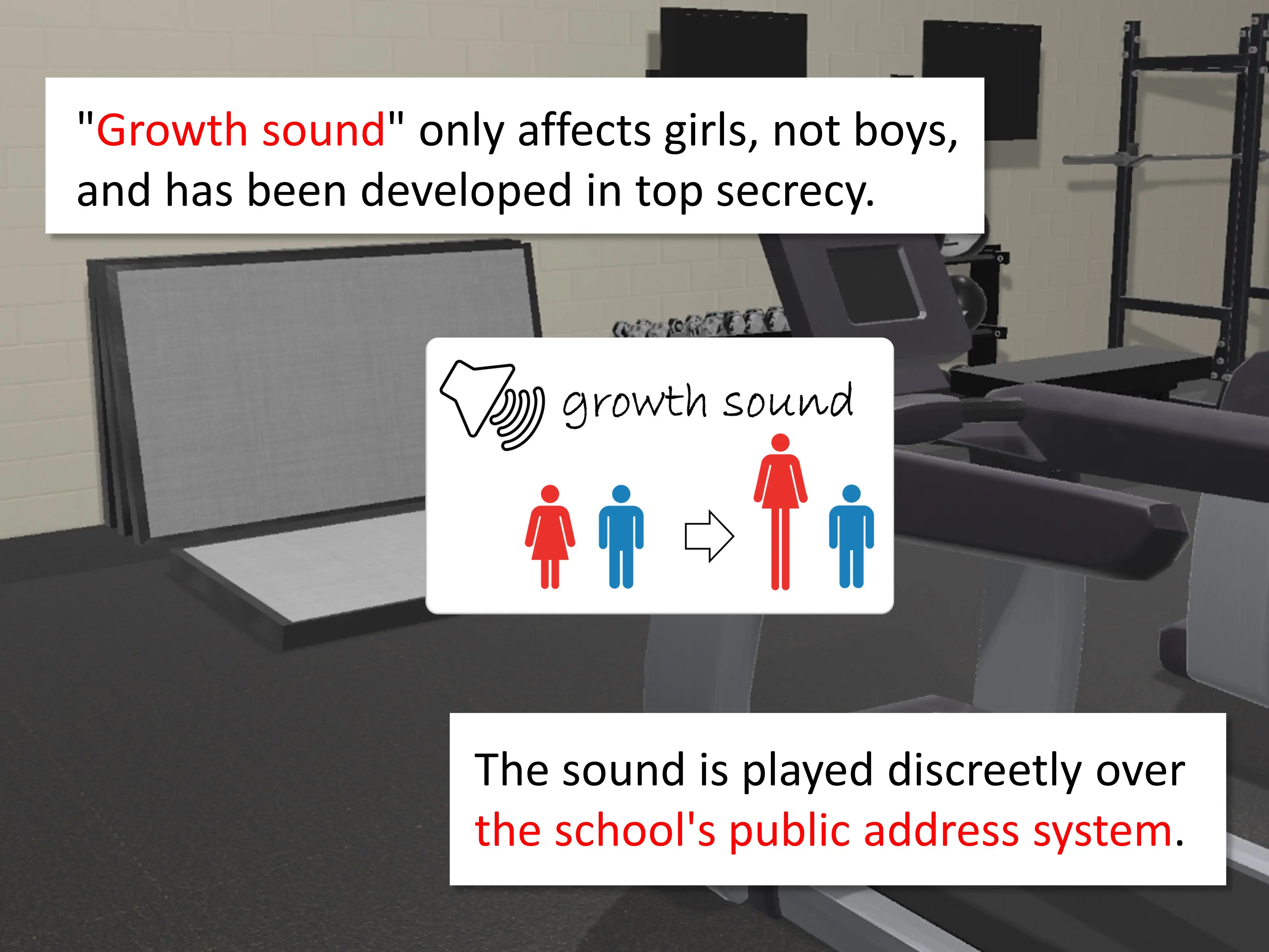 Outgrowing only girls， Overtake boys， Growth sound dumbbells Arc 2ページ