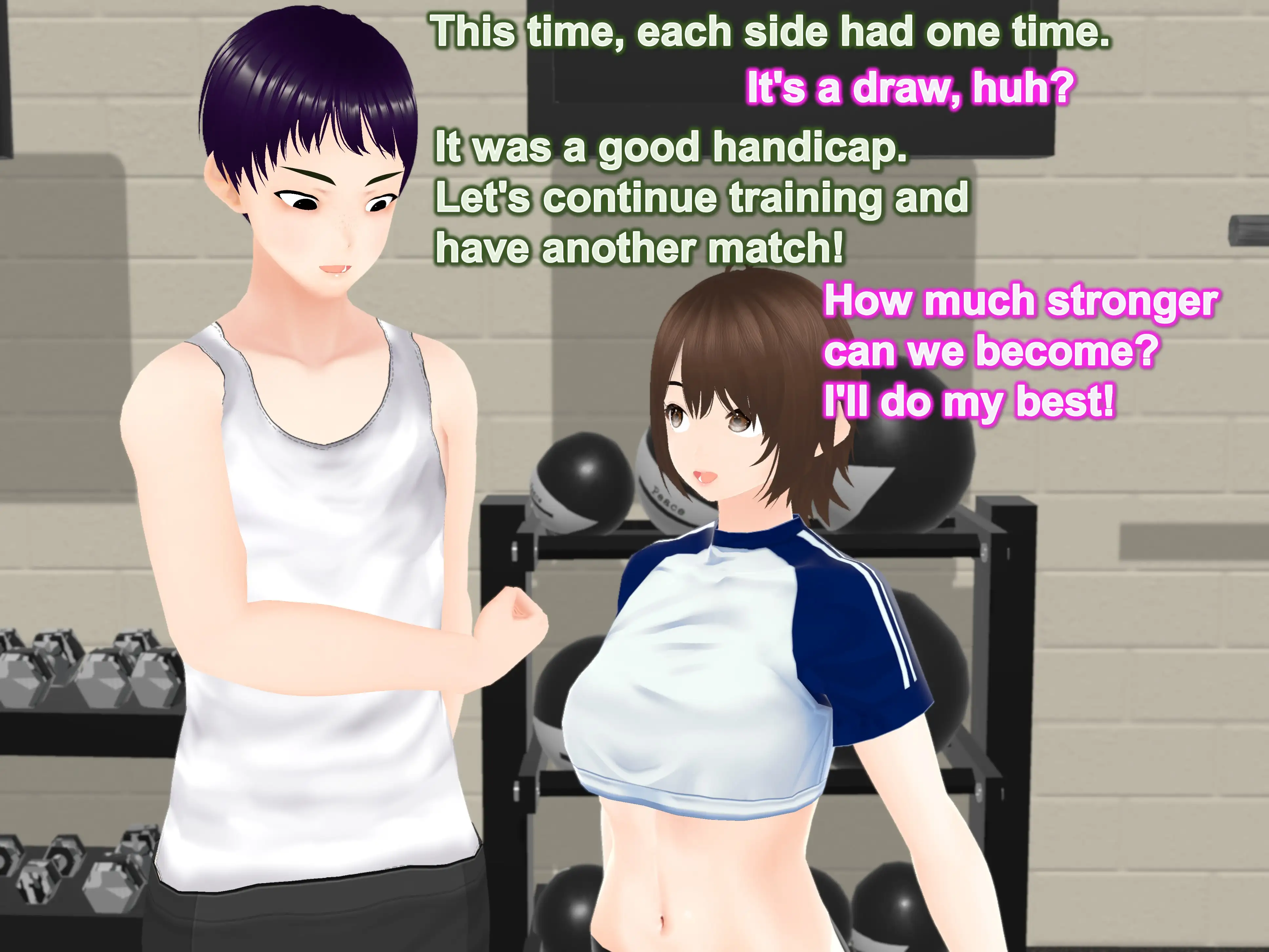 Outgrowing only girls， Overtake boys， Growth sound dumbbells Arc 8ページ