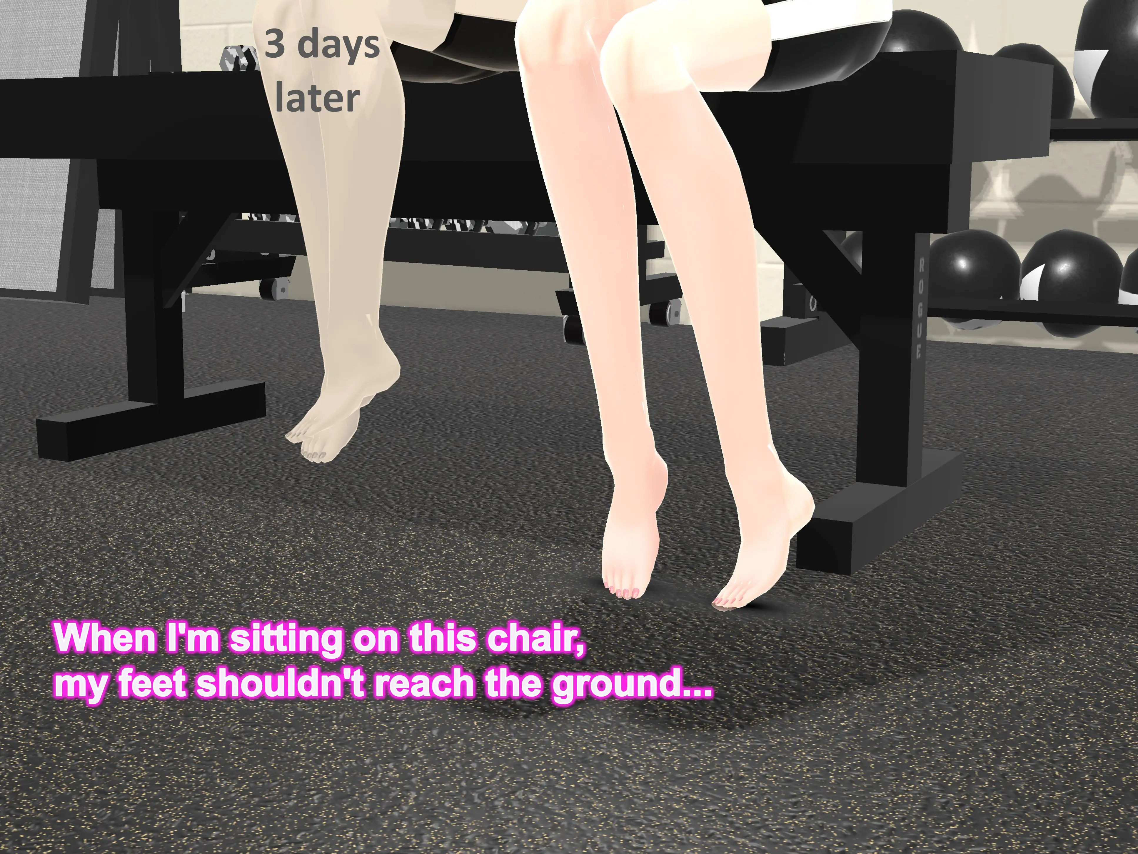 Outgrowing only girls， Overtake boys， Growth sound dumbbells Arc 15ページ