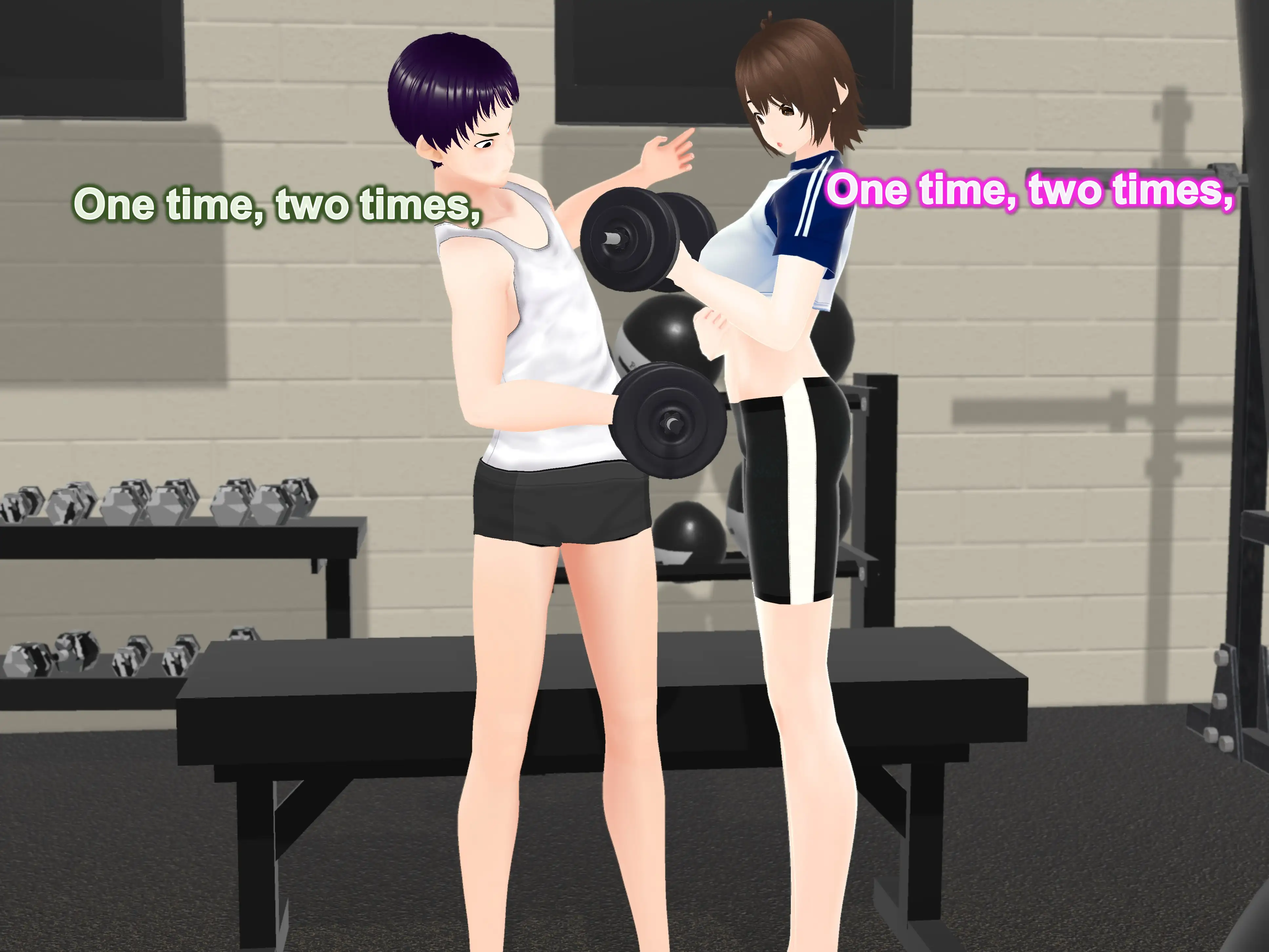 Outgrowing only girls， Overtake boys， Growth sound dumbbells Arc 23ページ