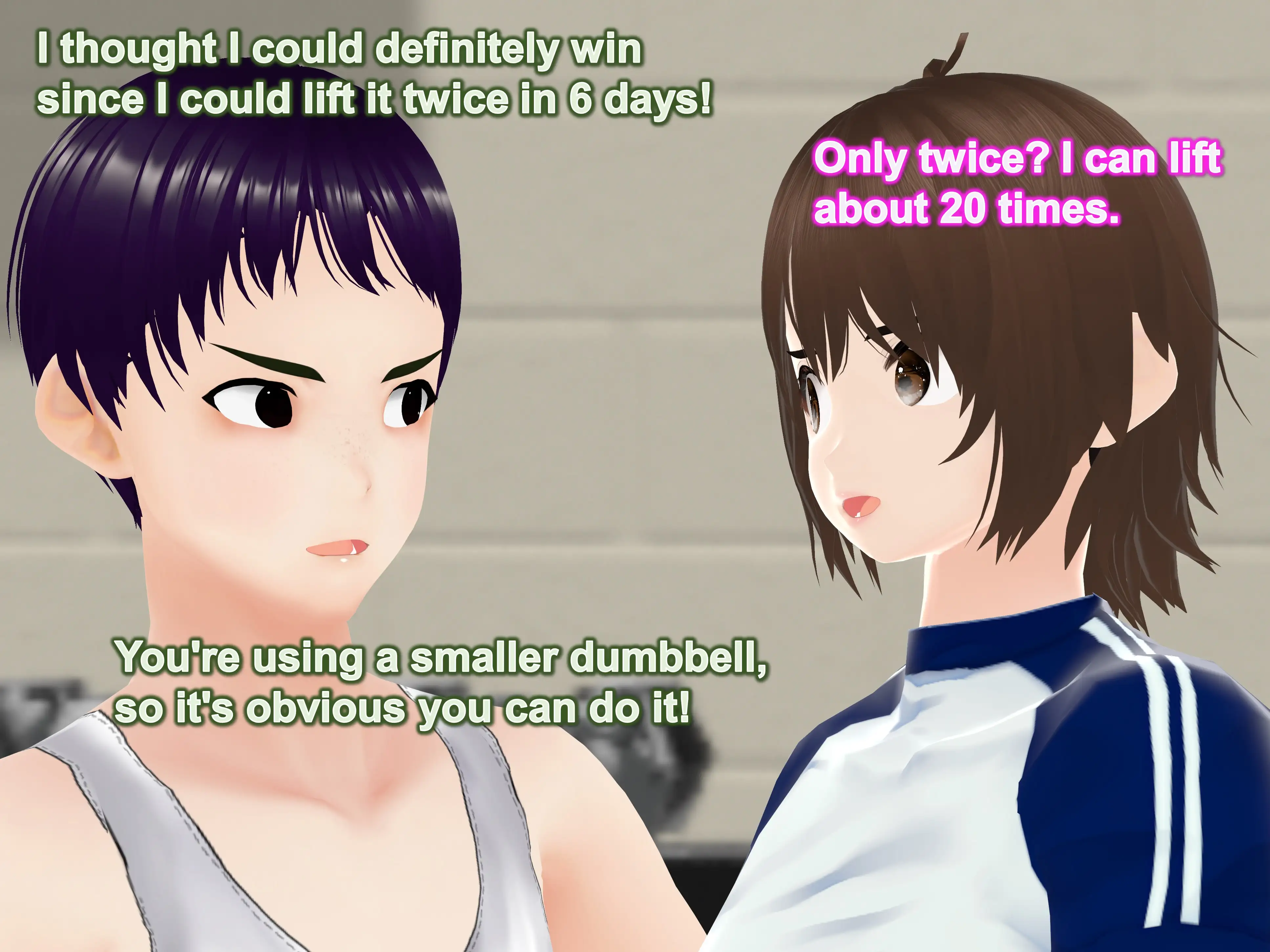 Outgrowing only girls， Overtake boys， Growth sound dumbbells Arc 25ページ