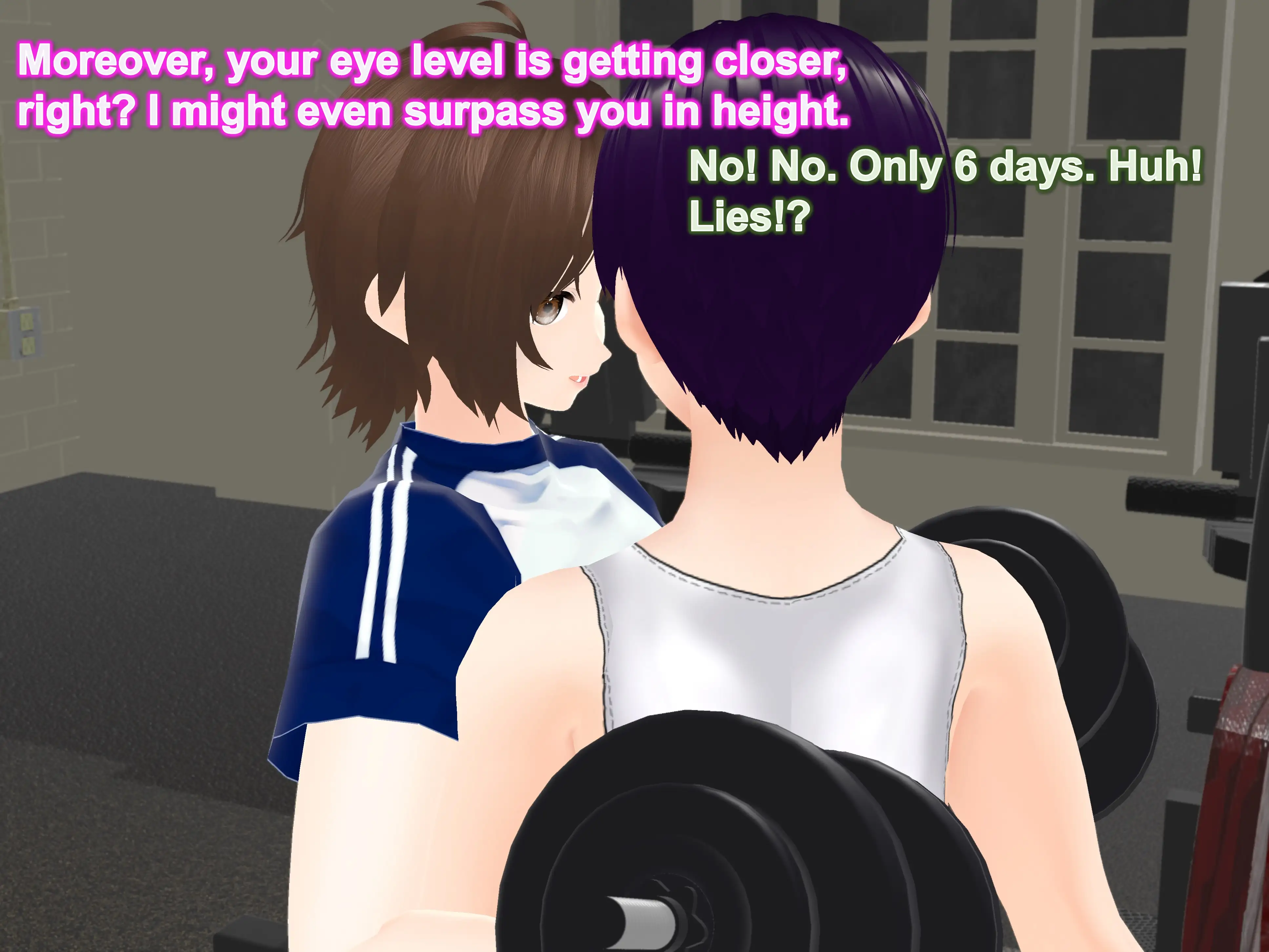 Outgrowing only girls， Overtake boys， Growth sound dumbbells Arc 27ページ