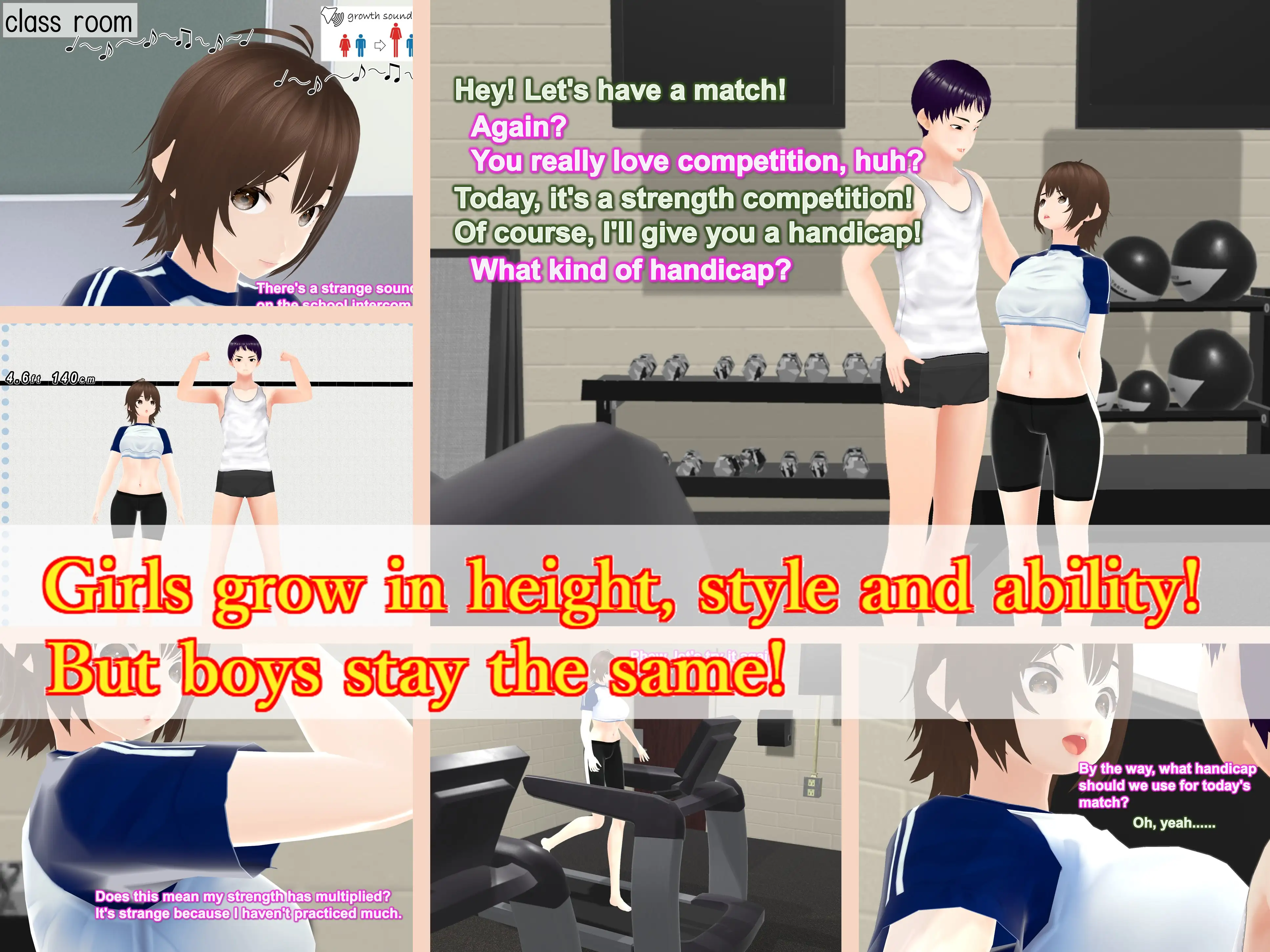 Outgrowing only girls， Overtake boys， Growth sound dumbbells Arc 30ページ