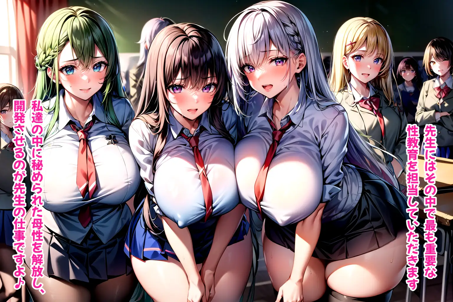 ムチムチ爆乳ハーレム〜ハメてもハメても終わらないむっちり巨乳JKだらけのハーレム学園生活〜【1ぺージ1コマのマンガ風完全ストーリー】 10ページ