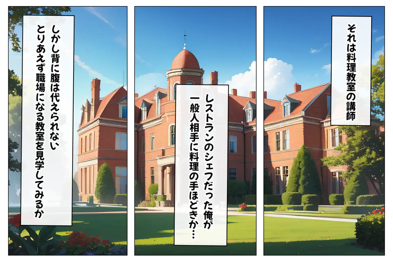 人妻NTRハーレム〜ハメてもハメても終わらない淫乱主婦だらけの寝取られハーレム料理教室〜【1ぺージ1コマのマンガ風完全ストーリー】 2ページ