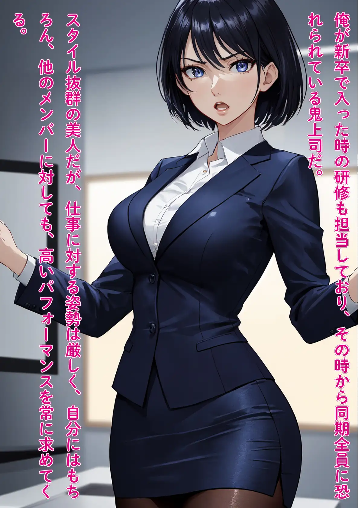 ［NTR］役員と不倫している鬼女上司を勢いで押し倒し中出し快楽堕ち 前編 3ページ