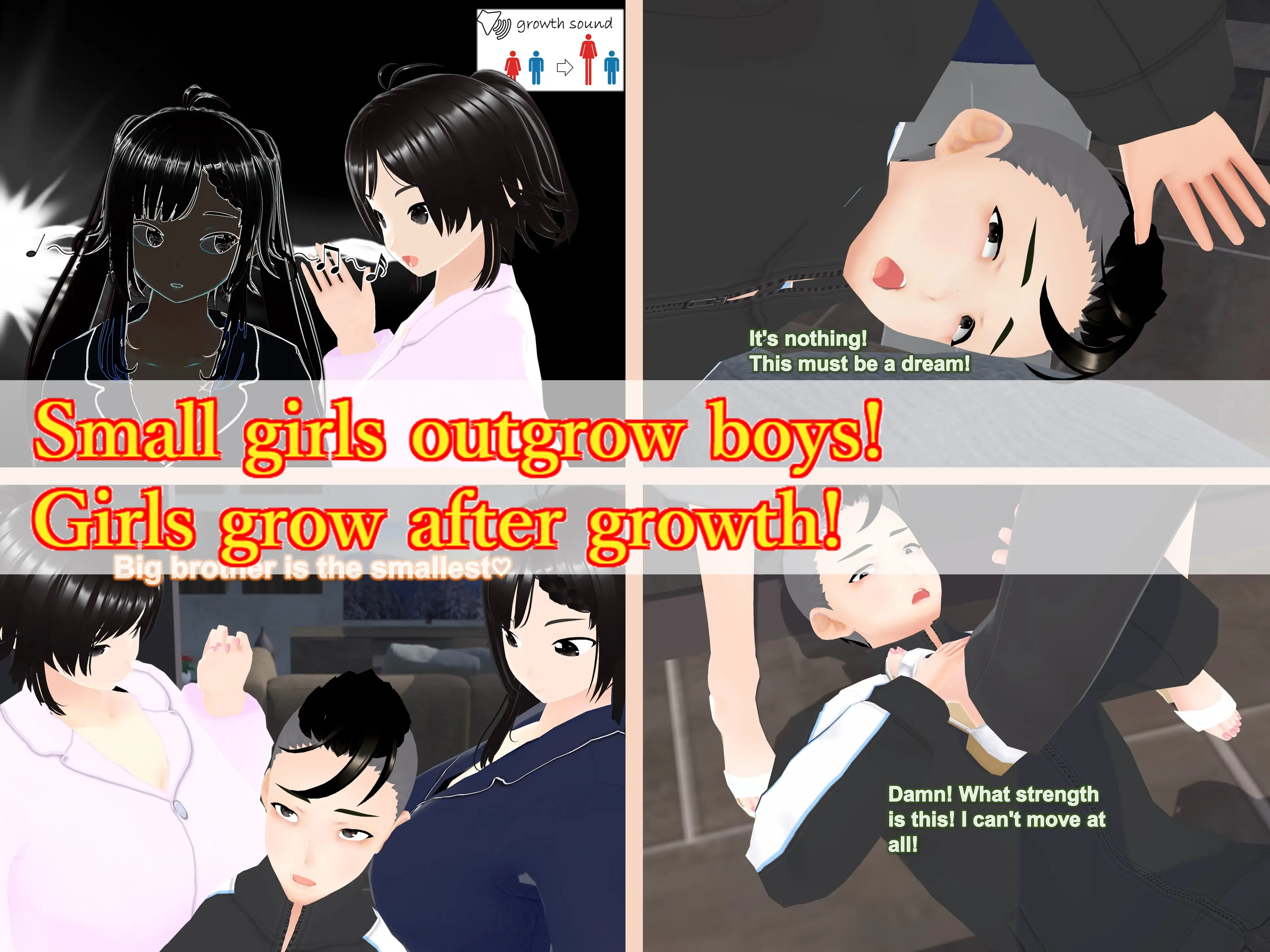 Outgrowing only girls， Overtake boys， Growth sound. Sisters’ Ascent Arc 34ページ