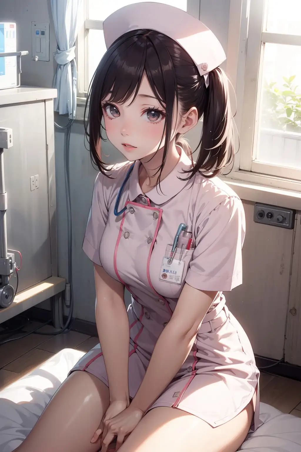 新米ナースが交代で射精のお手伝いします2〜癒しのマンコで精子抜きます 1ページ