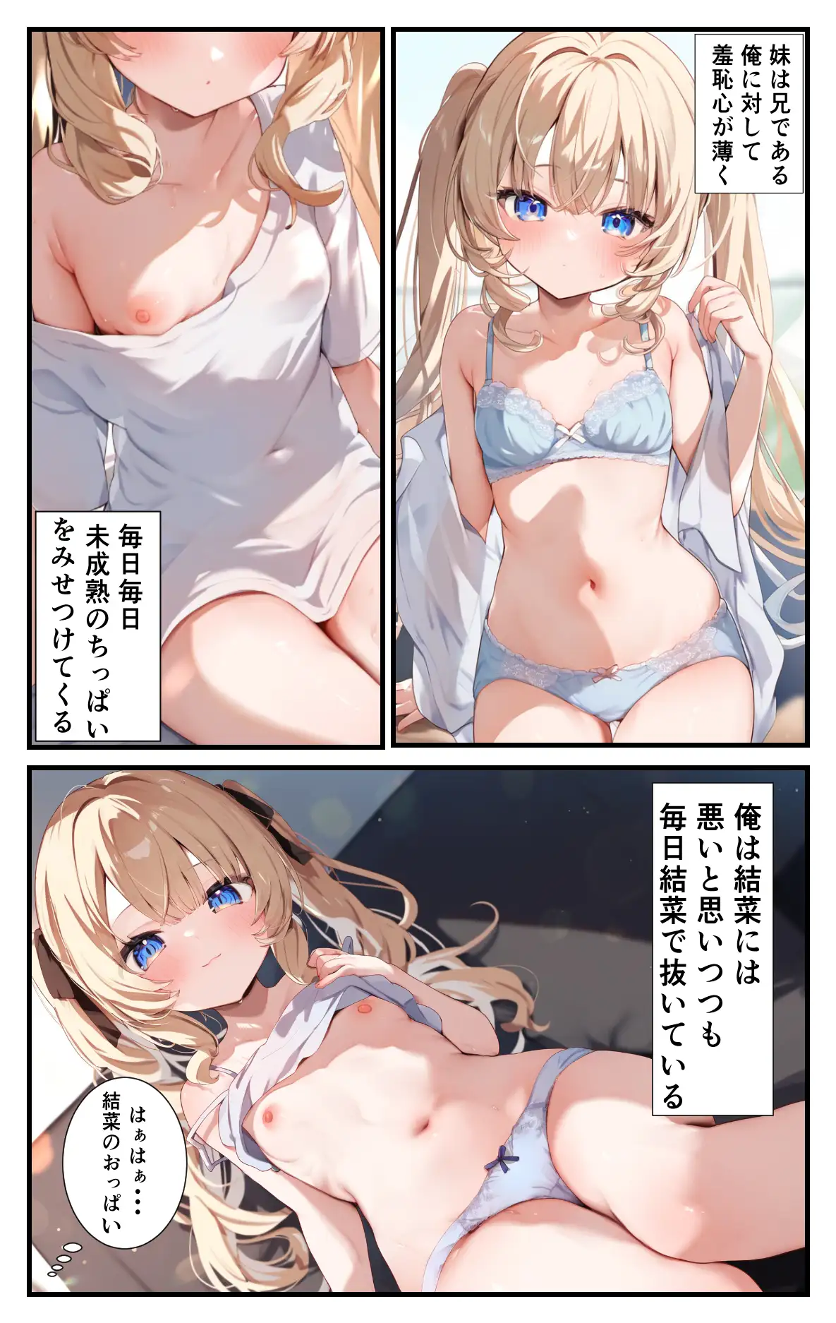 いつも無防備な妹がエロすぎる 4ページ