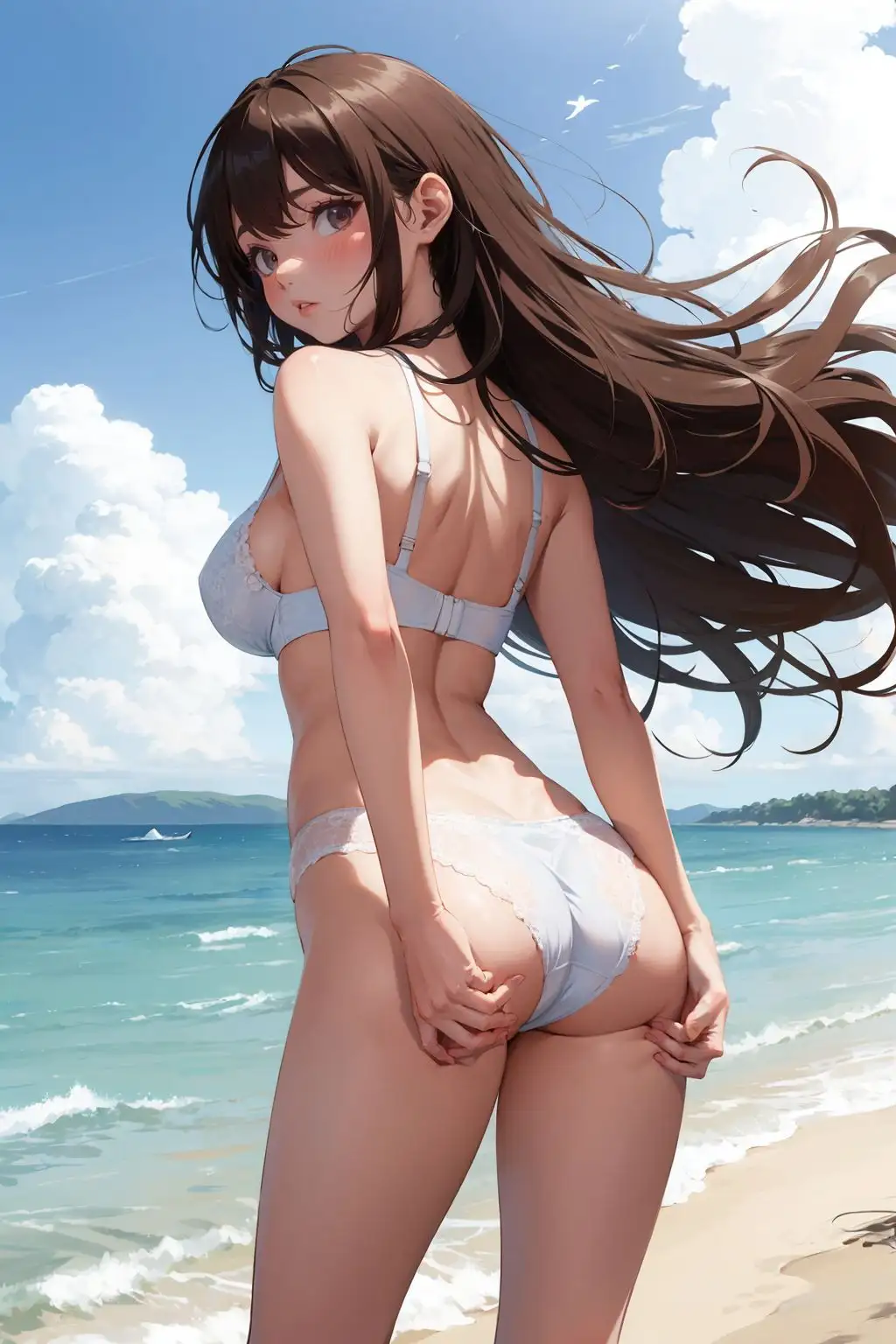 グラドル汚染〜ビーチでハメ撮り【セリフ付き】 10ページ