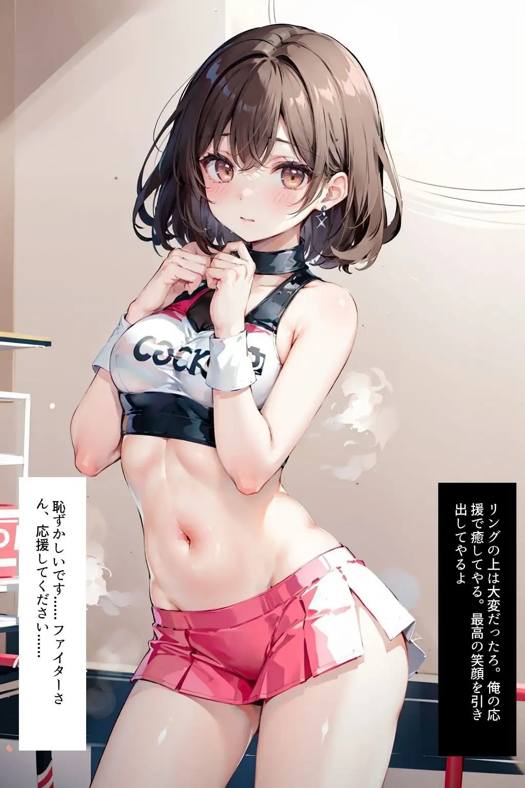 ラウンドガール喰い 〜 リングの性欲の捌け口【セリフ付き】 2ページ