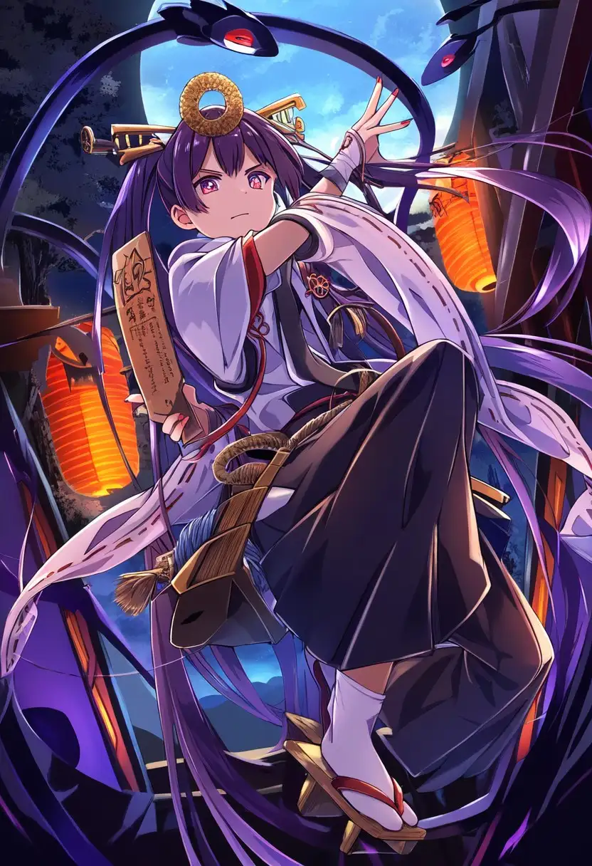 【アナル本番】陰陽師がメス堕ち敗北！触手退治でアヘ顔絶頂（500枚） 6ページ